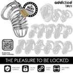 ADDICTED TOYS LOCKED - CAGE À PÉNIS EN MÉTAL IRON CELL TAILLE M – Image 7