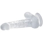 BAILE - GODE RÉALISTE AVEC VENTOUSE ET TESTICULES 16.7 CM TRANSPARENT – Image 3
