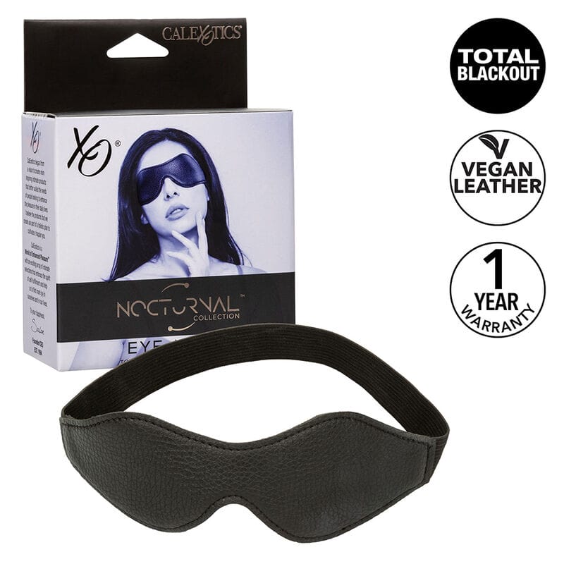 CALEXOTICS - NOCTURNAL MASQUE POUR LES YEUX EN CUIR PVC NOIR CALEXOTICS - NOCTURNAL MASQUE POUR LES YEUX EN CUIR PVC NOIR – Image 1