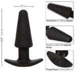 CALEXOTICS - ROCK BOTTOM TAPERED ANAL PLUG 10 VIBRATIONS SILICONE NOIR – Image 7