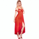 CHILIROSE - CR 3716 BABYDOLL LONG ROUGE S/M – Image 2