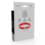 COQUETTE CHIC DESIRE - COLLIER CUIR VEGAN ROUGE FEMME ACCESSOIRE FÉTICHE – Image 7