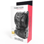 DARKNESS - MENOTTES AJUSTABLES EN CUIR NOIR AVEC CADENAS – Image 6