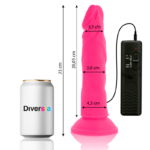 DIVERSIA - DILDO SOUPLE AVEC VIBRATION ROSE 23 CM -O- 4.3 CM – Image 2