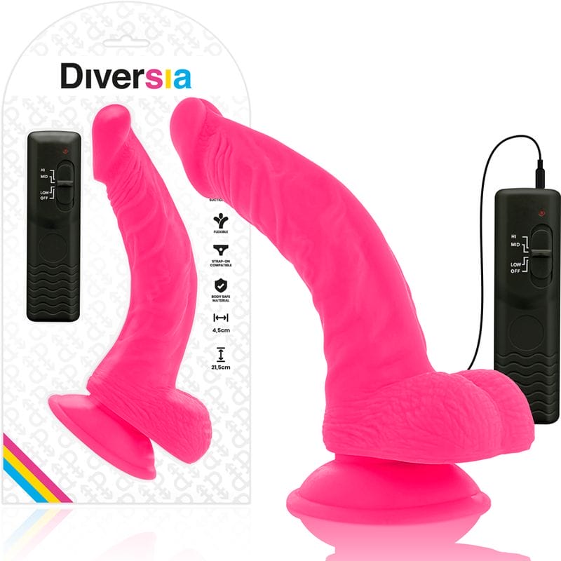DIVERSIA - DILDO VIBRANT FLEXIBLE ROSE 21.5 CM -O- 4.5 CM DIVERSIA - DILDO VIBRANT FLEXIBLE ROSE 21.5 CM -O- 4.5 CM – Image 1