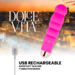 DOLCE VITA - VIBRATEUR RECHARGEABLE SIX ROSE 7 VITESSES – Image 4