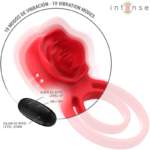 INTENSE - GAIL STIMULATEUR ROSE 10 VIBRATIONS ROUGE TELECOMMANDE – Image 2