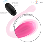 INTENSE - JANICE U VIBRATEUR DOUBLE STIMULATION 10 VIBRATIONS ROSE TÉLÉCOMMANDE – Image 4