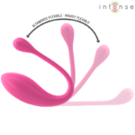 INTENSE - JANICE U VIBRATEUR DOUBLE STIMULATION 10 VIBRATIONS ROSE TÉLÉCOMMANDE – Image 5