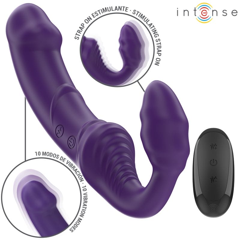 INTENSE - JILL DOUBLE VIBRATEUR 20 CM VIOLET TÉLÉCOMMANDE INTENSE - JILL DOUBLE VIBRATEUR 20 CM VIOLET TÉLÉCOMMANDE – Image 1