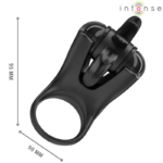 INTENSE - MABEL ANNEAU VIBRANT 10 VIBRATIONS AVEC STIMULATEUR DE CLITORIS NOIR – Image 5