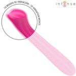 INTENSE - PATY VIBRATEUR 19 CM FLEXIBLE 10 VIBRATIONS MODÈLE 2 ROSE – Image 3