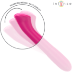 INTENSE - PATY VIBRATEUR 19 CM FLEXIBLE 10 VIBRATIONS MODÈLE 2 ROSE – Image 4