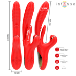 INTENSE - ROSALIA VIBRATEUR MULTIFONCTION 3 EN 1 ROUGE – Image 3