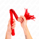 KINK - FOUET AVEC MANCHE TEXTURÉ ROUGE 48,5 CM – Image 5