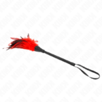 KINK - PLUMES DE POULET TICKLE EN FORME DE CORNE ROUGE 36 CM – Image 3