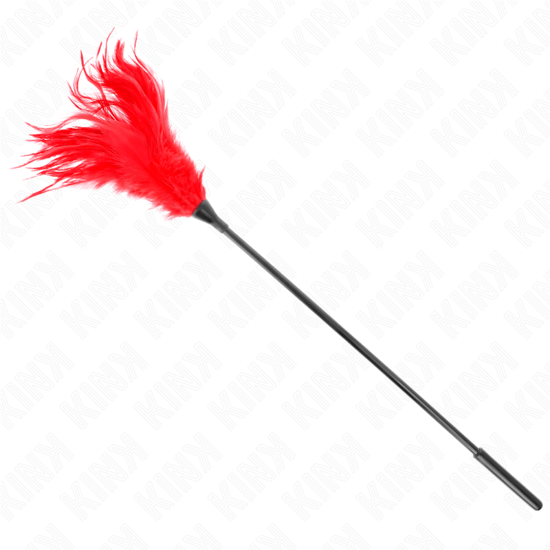 KINK - PLUSIEURS PLUMES DE CHATOUILLES ROUGES 45 CM KINK - PLUSIEURS PLUMES DE CHATOUILLES ROUGES 45 CM – Image 1
