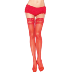 LEG AVENUE - COLLANT ROUGE AVEC DENTELLE AUTO-ADHÉSIVE
