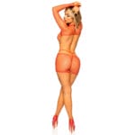 LEG AVENUE - MINI ROBE MANCHES LONGUES NET TAILLE UNIQUE - ROUGE – Image 5