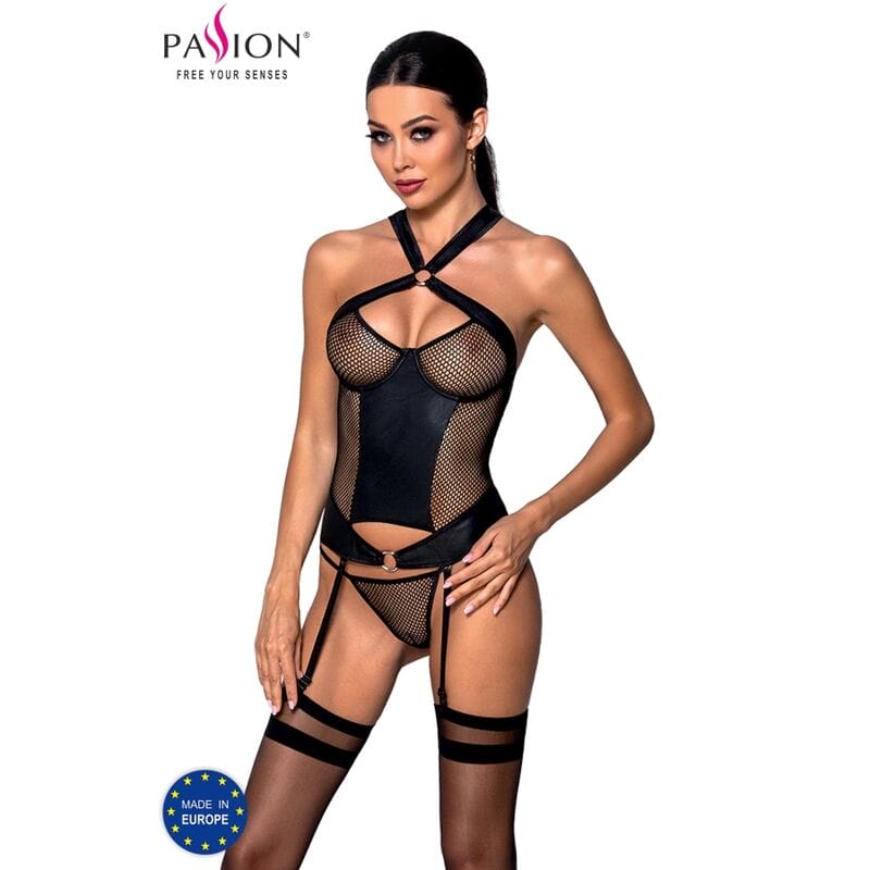 PASSION - AMANDA CORSET CUIR ÉCOLOGIQUE L/XL PASSION - AMANDA CORSET CUIR ÉCOLOGIQUE L/XL – Image 1