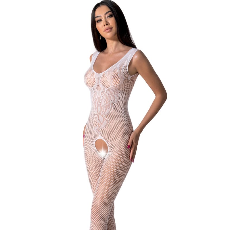 PASSION - BS098 BODYSTOCKING BLANC TAILLE UNIQUE PASSION - BS098 BODYSTOCKING BLANC TAILLE UNIQUE – Image 1