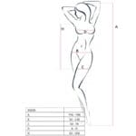 PASSION - FEMME BS026 BODYSTOCKING BLANC STYLE ROBE TAILLE UNIQUE – Image 2