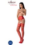 PASSION - S030 BAS ROUGES AVEC JARRETIÈRE TAILLE UNIQUE – Image 3