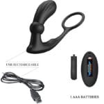 PRETTY LOVE - ANNEAU ANAL ET VIBRATEUR WARREN NOIR – Image 5