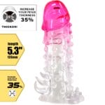 PRETTY LOVE - GAINE D'AGRANDISSEMENT RÉALISTE WILFORD AVEC PÉNIS EN RELIEF ROSE – Image 4