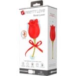 PRETTY LOVE - ROSE LOVER STIMULATEUR DE CLITORIS ROSE 12 VIBRATIONS ROUGE – Image 6