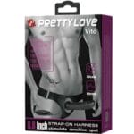 PRETTY LOVE - VITO STRAP ON AVEC GODE CREUX ET VIBRATION 17.3 CM – Image 7