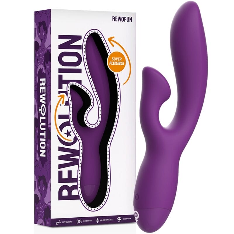 REWOLUTION - REWOFUN VIBRATEUR FLEXIBLE AVEC LAPIN REWOLUTION - REWOFUN VIBRATEUR FLEXIBLE AVEC LAPIN – Image 1