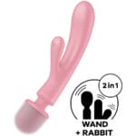 SATISFYER - MASSEUR VIBRATEUR LAPIN TRIPLE LOVER ROSE – Image 6