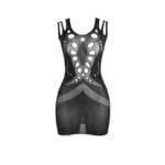 SUBBLIME - 952198 ROBE RESILLE AVEC DIAMANTS BRILLANTS NOIR TAILLE UNIQUE – Image 6