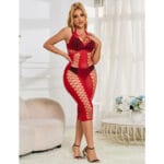 SUBBLIME - 952327 ROBE LONGUE RÉSEILLE ROUGE TAILLE UNIQUE – Image 8