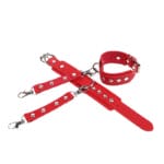SUBBLIME - 953706 MENOTTES AVEC CEINTURE DE BONDAGE ROUGE TAILLE UNIQUE – Image 5
