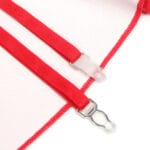 SUBBLIME - 957728 ROBE EN CUIR À FERMETURE ÉCLAIR EN DENTELLE ROUGE S/M – Image 7