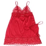SUBBLIME - BABYDOLL EN SATIN AVEC DENTELLE ROUGE S/M – Image 6