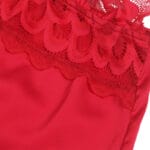 SUBBLIME - BABYDOLL EN SATIN AVEC DENTELLE ROUGE S/M – Image 7